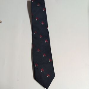 Vintage John Blair Tie Navy Red Horse Equestrian Dacron Polyeste Warren PA Vegan